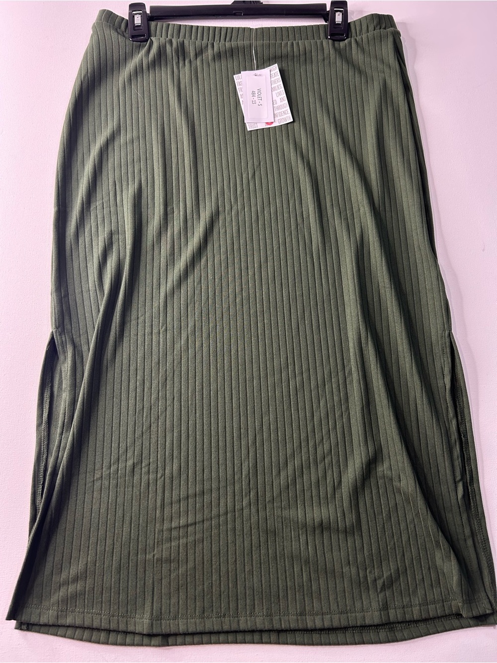 LuLaRoe Olive Green Ribbed Maxi Skirt